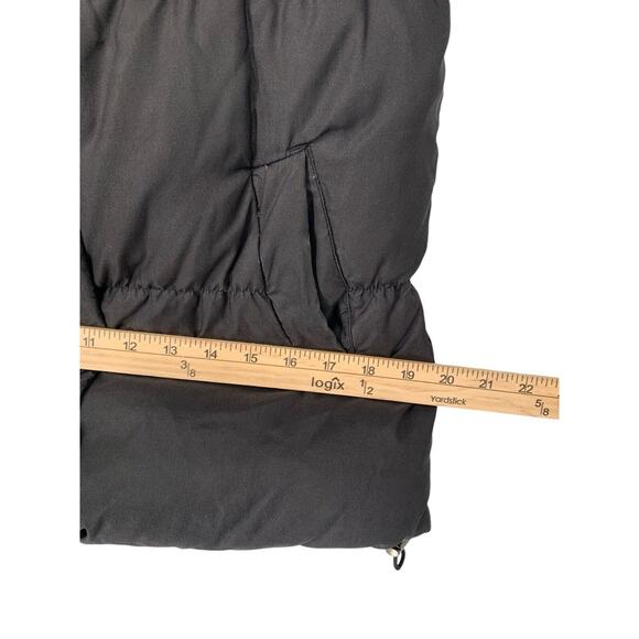 Gap Down Puffer Jacket Medium Black Zipper Snaps Pockets Womens - Picture 9 of 12